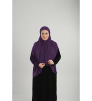 Mürdüm Pratik Hazır Geçmeli Bone Şal Şifon Çapraz 2001_07
