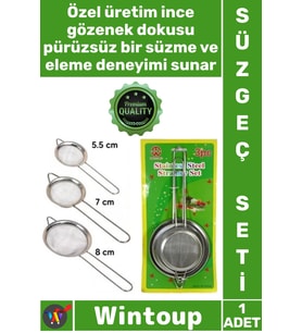 #Süzgeç Paslanmaz Çelik Mutfak Ekipmanı Dayanıklı İnce Gözenekli Profesyonel Metal 3 Boy Süzgeç Seti