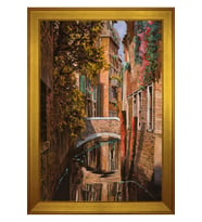 Manzara Temalı Kanvas Tablo 50 x 70 cm Gold Çerçeve