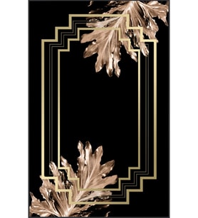 Eliana Home Baskılı, Yıkanabilir Kaymaz Taban Salon Halısı LNA0076-SD642 100x150 cm (Siyah)