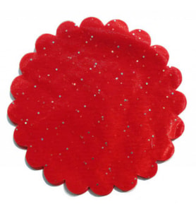 ORGANZE TAŞLI TÜL KIRMIZI 22CMK PK100-