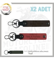 Motor Severlere Özel, İsim Plaka ve 0 Rh (+) Kan Grubu Yazılı x2 Anahtarlık, Nar Çiçeği-K Kahve-Ysl (Çok Renkli)