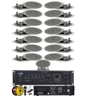 Lastvoice Maxx Paket-7 Tavan Hoparlörü ve 6 Bölgeli Anfi Ses Sistemi Paketi (Full Set)