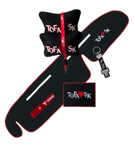 Tofaş Şahin Doğan Kartal Yüksek Torpido Koruma Halısı / Tofaş Siyah Polar Yastık Oto Aksesuar