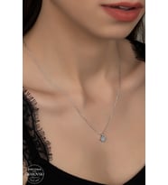 SWAROVSKİ CRYSTALT ÖZEL ASARIM  925 AYAR GÜMÜŞ KOLYE
