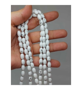 Bileklik Boy Havlit Taşı Arpa Kesim Yarım Dizi 6*8.5mm (49994) (18CM UZUNLUĞUNDADIR)
