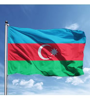 Azerbaycan Bayrağı 50x75 cm