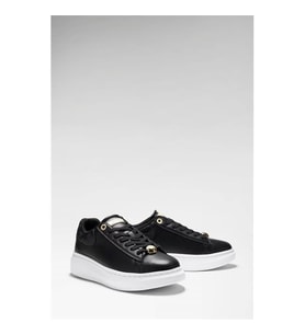 Guess Fireup Hakiki Deri Siyah Kadın Sneaker Fltfrelea12