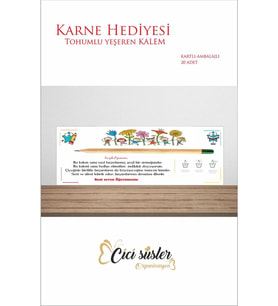 Karne Hediyesi Yeşeren Tohumlu Kalem Ambalajlı 20 Adet
