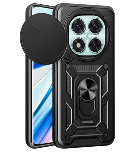 Newface Xiaomi Redmi Note 14 Pro 5G Kılıf Pars Lens Yüzüklü Silikon - Siyah