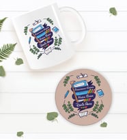 BK Gift Kişiye Özel Öğretmenler Günü Beyaz Kupa Bardak ve Yuvarlak Ahşap Bardak Altlığı Hediye Seti -2