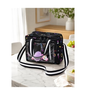 Çocuk Termal Okul Beslenme Çantası Şeffaf Cepli Peluş Aksesuarlı Omuz Askılı Lunch Bag