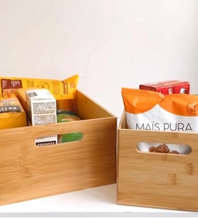 Bambu 2 Li Ekmek Sepeti Meyvelik Kiler Mutfak Organizer