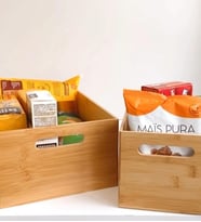 Bambu 2 Li Ekmek Sepeti Meyvelik Kiler Mutfak Organizer