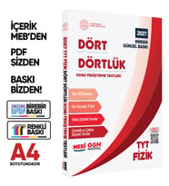 2027 YKS-TYT MEBİ-OGM Dört Dörtlük Fizik Pekiştirme Testi A4 Renkli Soru Bankası BASKI ÜCRETİ