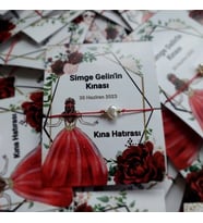 Kişiye Özel (20-50-100-200 Adet) Isimli Incili Şans Bilekliği Söz, Nişan, Kına, Nikâh, Hediyesi - BC0023