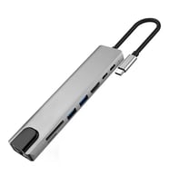 Ally 8 Port Usb 8in1 3.0 Type-C Hdmi 3XUSB+2 PD) RJ45 Hub Adaptör Çoklayıcı TF S - SSSSSS4398-8