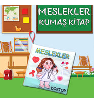 Tox Meslekler Sessiz Kumaş Kitap T112 - Bez Kitap , Eğitici Oyuncak , Yumuşak ve Hışırtılı