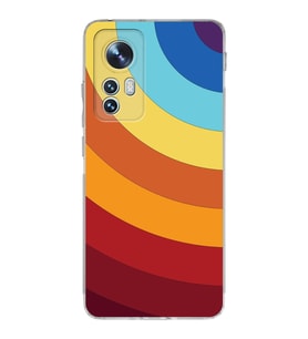 Xiaomi Mi 12 Uyumlu Kamera Korumalı Kapak Renk Cümbüşü Tasarımlı Şeffaf Silikon Kılıf