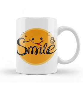 Smile Komik imoji Kupa Bardak Porselen