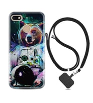 General Mobile GM8 Go GM9 GM20 Pro Plus Kılıf Boyun Askılı Silikon Astronot Panda 1755