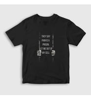 Presmono Unisex Çocuk Siyah Cell Rapper NF T-Shirt 304881tt