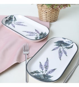 Keramika Çiçek Bahçesi Noyan Kayık Tabak 28 Cm 2 Adet 18939
