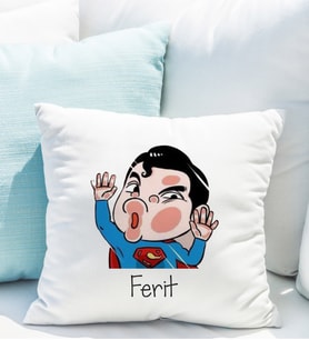 Superman Tasarımlı Yastık Kişiye Özel