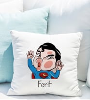 Superman Tasarımlı Yastık Kişiye Özel