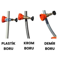 4+4 Başlıklı Hilal Tip İlaclama Makina Aparatı (BEYAZ-SOHO GRİ)