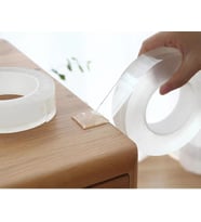 Geseus Nano Çift Taraflı Yıkanıp Tekrar Kullanılabilir Şeffaf Bant 19mmX1Mt