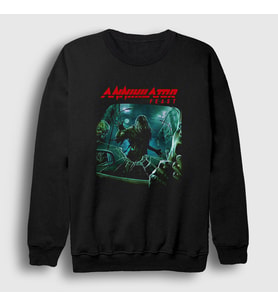 Presmono Unisex Siyah Feast Annihilator Sweatshirt 464703tt