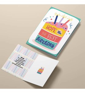Best Birthday Temalı Doğum Günü Tebrik Kartı