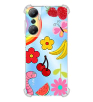 PrintiFy İnfinix Hot 20 Uyumlu Water Color 5 Baskılı Şeffaf Köşe Korumalı Antişok Kılıf