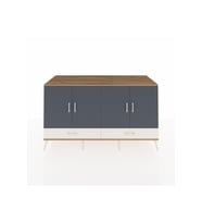 Kronos Konsol 6 Raflı 2 Çekmeceli 4 Kapaklı 176x59x99 Çam-Antrasit/Aytaşı