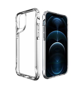 Coverzone iPhone 12 Pro Max ile uyumlu K?l?f ClearSafeguard T-Max Silikon Kapak ?effaf