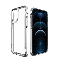 Coverzone iPhone 12 Pro Max ile uyumlu K?l?f ClearSafeguard T-Max Silikon Kapak ?effaf