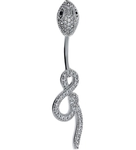 Kadın Yılan ve Sonsuzluk Model Çelik Piercing