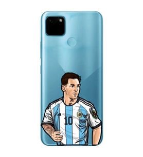 Realme C21Y/C25Y Uyumlu Lionel Messi Desenli Şeffaf Telefon Kılıfı