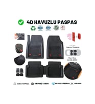 Mitsubishi ASX 2017 Uyumlu 4 Cm Derin Havuzlu 5 Parça Set 3D Paspas Takımı Siyah