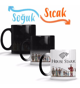 Game Of Thrones House Stark And Tony Stark Sihirli Kupa Bardak Porselen