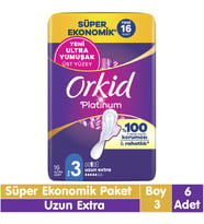 Orkid Platinum Uzun Ekstra Süper Ekonomik Paket 16x6 96 Adet