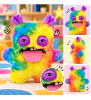 Fuggler Butt Ugly Pets Gökkuşağı Renkli Komik Çirkin Peluş Oyuncak 23 cm