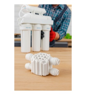 Su Arıtma Cihazı Shut-Off Valf 4 (Dört) Yollu Vana Quick (Siyah - Beyaz)