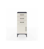 Arges Komodin Tek Raflı 3 Çekmeceli Tek Kapaklı 44x30x106 Antrasit-Aytaşı