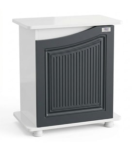 Kanki Pet West Seri WEST6030-ANT1 Akvaryum Sehpası 60x30x69h cm - Beyaz & Antrasit Gri MDF