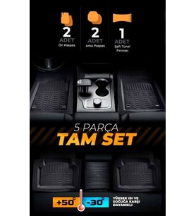 Ford Tourneo Courier Havuzlu Universal Paspas Krom Bej Renk