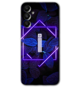 Galaxy A05s Kılıf HD Desen Baskılı Kılıf - Dark Neon Yaprak İ Harfi