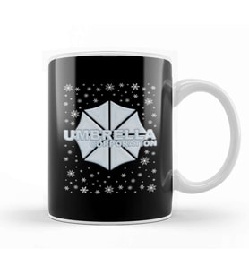 Resident Evil Umbrella Corporation Christmas Snow Logo Kupa Bardak Porselen