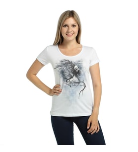 Bant Giyim - Root n' Smoke Beyaz Kadın T-shirt Tişört